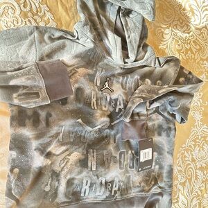 Jordan Kids Gray and Black Graphic One Piece